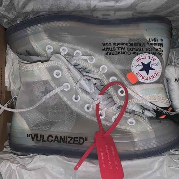 Converse Shoes - Vulcanized Off-White High Top Converse